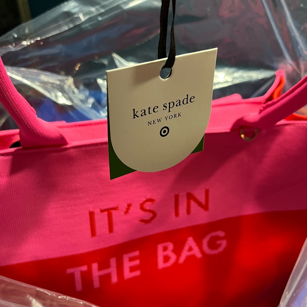 Kate Spade New York x Target Pink Red color block tote It’s In The Bag
